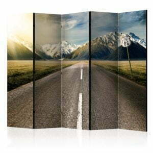 5-teiliges Paravent - The long road II [Room Dividers]