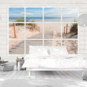 Fototapete - Window & beach