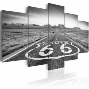 Wandbild - Route 66 - black and white