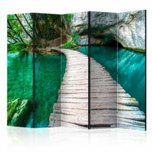 5-teiliges Paravent - Emerald Lake II [Room Dividers]