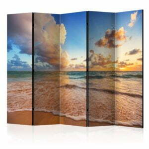5-teiliges Paravent - Morning by the Sea II [Room Dividers]
