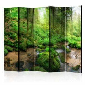 5-teiliges Paravent - Humid Forest II [Room Dividers]