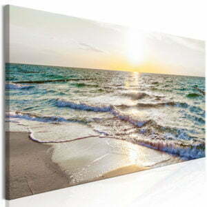 Wandbild - Calm Waves (1 Part) Narrow Grey