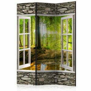 3-teiliges Paravent - Morning Forest [Room Dividers]