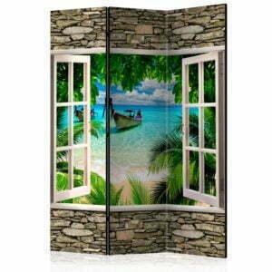 3-teiliges Paravent - Tropical Beach [Room Dividers]