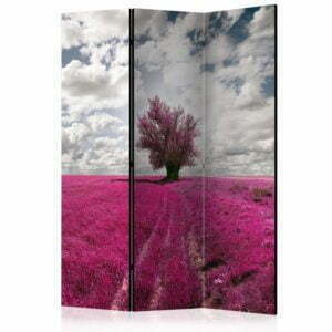 3-teiliges Paravent - Magenta meadow [Room Dividers]