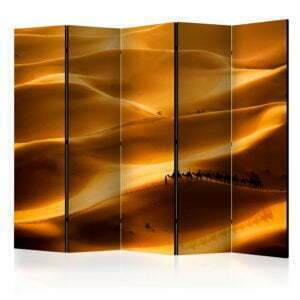 5-teiliges Paravent - Caravan of camels II [Room Dividers]