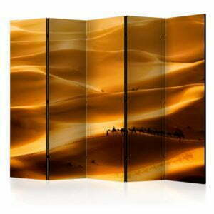 5-teiliges Paravent - Caravan of camels II [Room Dividers]