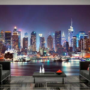 Fototapete - Night in New York City