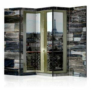 5-teiliges Paravent - Parisian View II [Room Dividers]