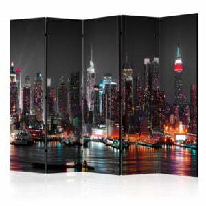 5-teiliges Paravent - Insomnia in New York II [Room Dividers]