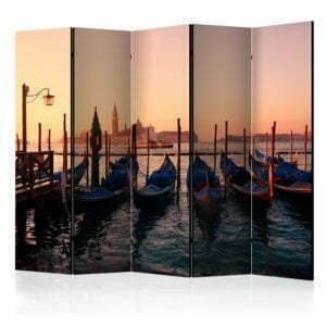 5-teiliges Paravent - Gondola into the Unknown II [Room Dividers]
