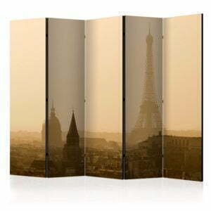 5-teiliges Paravent - Paris at Dawn II [Room Dividers]