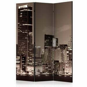 3-teiliges Paravent - Miami in Sepia [Room Dividers]