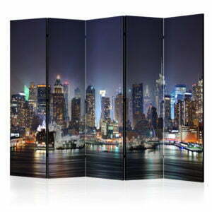 5-teiliges Paravent - Night Port II [Room Dividers]