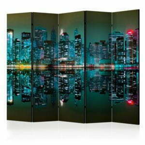 5-teiliges Paravent - Gold reflections - NYC II [Room Dividers]