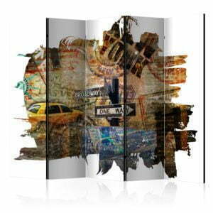 5-teiliges Paravent - New York Collage II [Room Dividers]