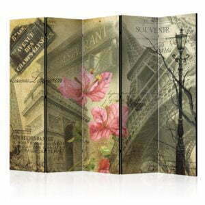 5-teiliges Paravent - Bonjour Paris! II [Room Dividers]
