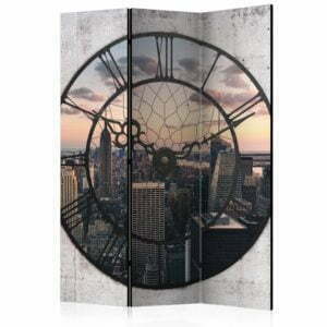 3-teiliges Paravent - NYC Time Zone [Room Dividers]