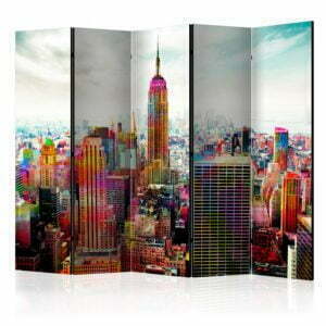 5-teiliges Paravent - Colors of New York City II [Room Dividers]