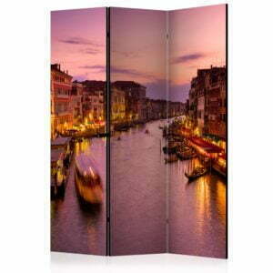 3-teiliges Paravent - City of lovers, Venice by night [Room Dividers]