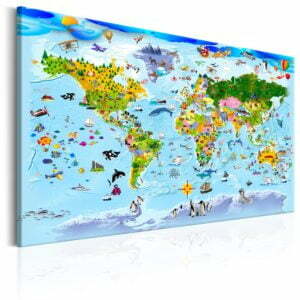 Wandbild - Children's Map: Colourful Travels