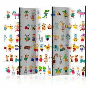 5-teiliges Paravent - Cartoon Pets II [Room Dividers]
