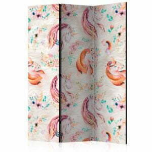 3-teiliges Paravent - Pastel Unicorns [Room Dividers]