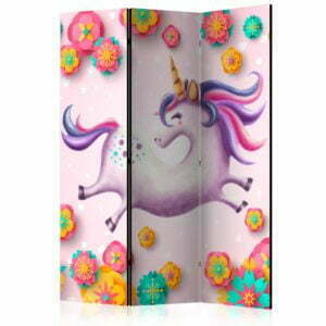 3-teiliges Paravent - Lithe Unicorn [Room Dividers]