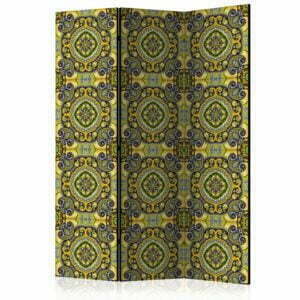 3-teiliges Paravent - Malachite Mosaic [Room Dividers]
