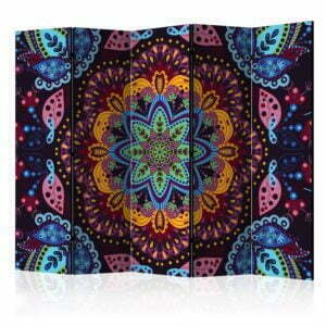 5-teiliges Paravent - Colourful Kaleidoscope II [Room Dividers]