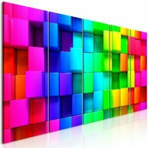Wandbild - Colourful Cubes (5 Parts) Narrow