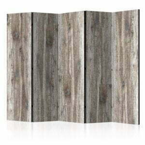 5-teiliges Paravent - Stylish Wood II [Room Dividers]