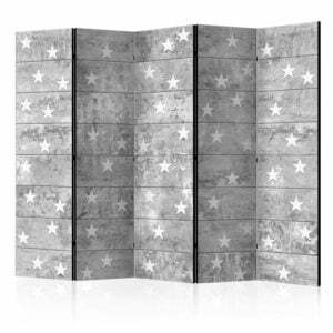 5-teiliges Paravent - Stars on Concrete II [Room Dividers]