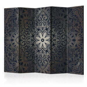5-teiliges Paravent - Iron Flowers II [Room Dividers]