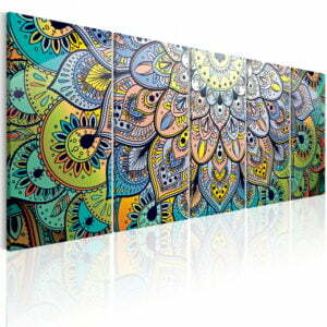 Wandbild - Mandala: Peacock's Tail
