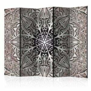 5-teiliges Paravent - Feathers (Pink) II [Room Dividers]