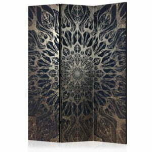 3-teiliges Paravent - Spider Web (Brown) [Room Dividers]