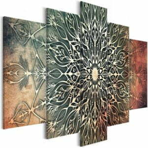 Wandbild - Center (5 Parts) Wide Green