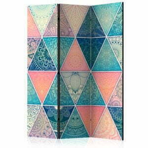 3-teiliges Paravent - Oriental Triangles [Room Dividers]
