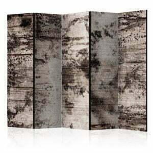 5-teiliges Paravent - Burnt Wood II [Room Dividers]
