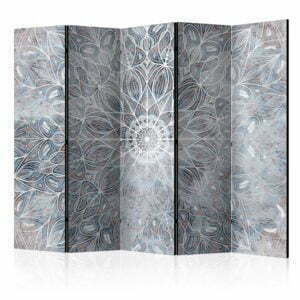 5-teiliges Paravent - Blurred Mandala II [Room Dividers]