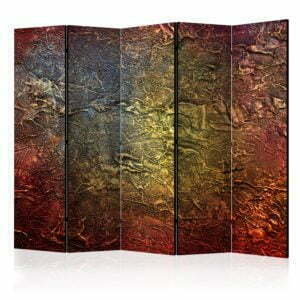 5-teiliges Paravent - Red Gold II [Room Dividers]