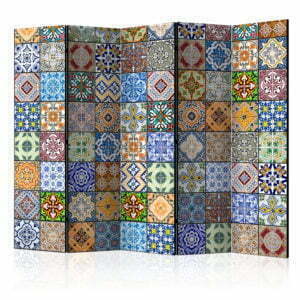 5-teiliges Paravent - Colorful Mosaic II [Room Dividers]