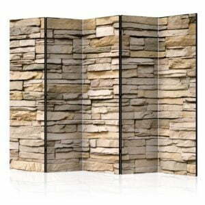 5-teiliges Paravent - Decorative Stone II [Room Dividers]