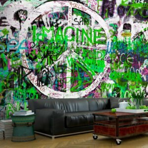 Fototapete - Green Graffiti