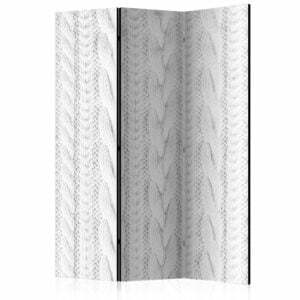 3-teiliges Paravent - White Knit [Room Dividers]