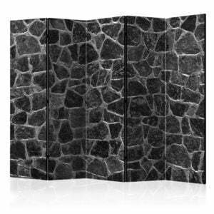 5-teiliges Paravent - Black Stones II [Room Dividers]
