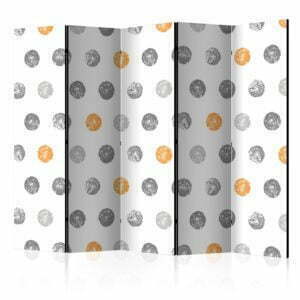 5-teiliges Paravent - Round Stamps II [Room Dividers]
