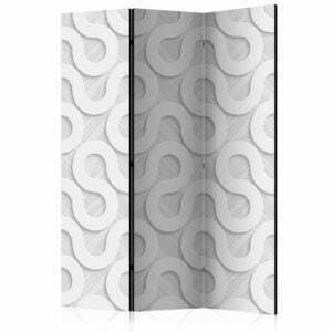 3-teiliges Paravent - Grey Spirals [Room Dividers]